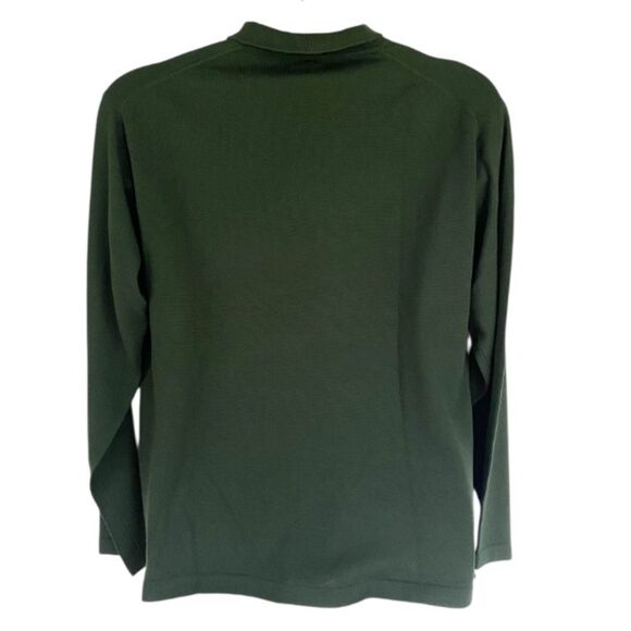 Banana Republic Extra Fine Merino Wool Collared Sweater Dark Green XL - Picture 3 of 5